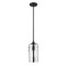 Z-Lite Alverton 1 Light Mini Pendant, Matte Black & Clear 3036MP-MB - alternate 7